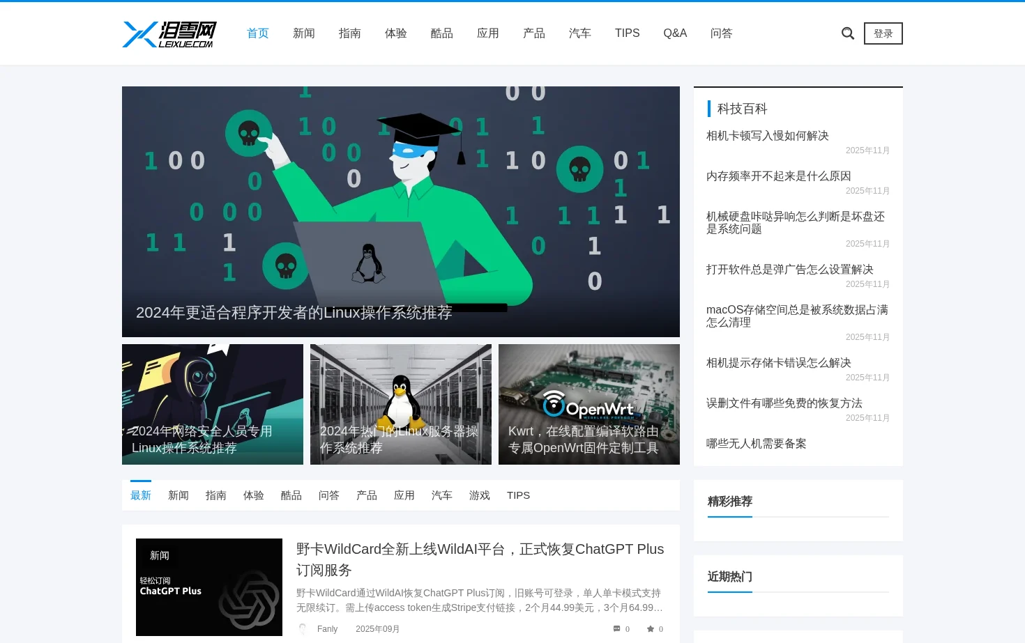 泪雪网 页面快照